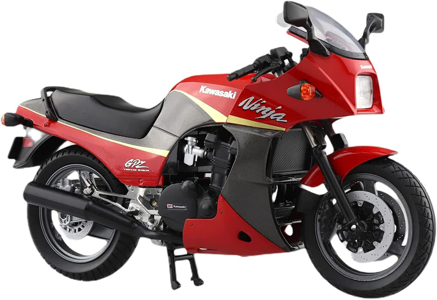 Aoshima Skynet 1/12 Finished Goods Bike Kawasaki GPZ900R Red Gray Aoshima Skynet 1/12 Finished Goods Bike Kawasaki GPZ900R Red Gray