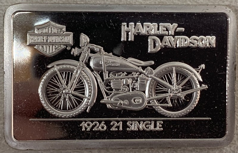 Harley Davidson Motorcycle 1926 21 Single 1.4 tr oz .999 Silver