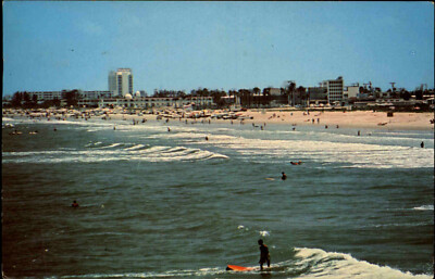 USA Postcard 1967 FLORIDA COCOA BEACH color Postkarte frankiert mit Briefmarken