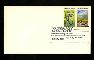 US Postal History Environment APCA Air Pollution Control Slogan 1987 New York NY