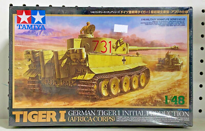 Tamiya 32529 1/48 Model Kit German Tiger I Initial Production Tank Africa-Corps