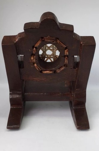 New Hard Wood Doll Rocking Chair Hand Made Rattan Weaving Miniature Furniture