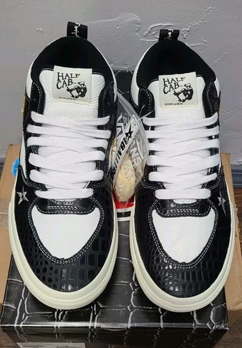 Pre-owned Vans X Carpet Company Skate Half Cab | Mens Sz 11 | Black Croc Embossed Leather