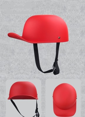 DOT Retro Baseball Cap Motorcycle Half Helmet Open Face Scooter Moped Jet Helmet