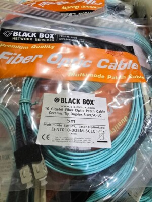5m Multimode *LC to SC* Fiber-Optic Patch Cable -- MM 50/125 10G aqua om3 mm