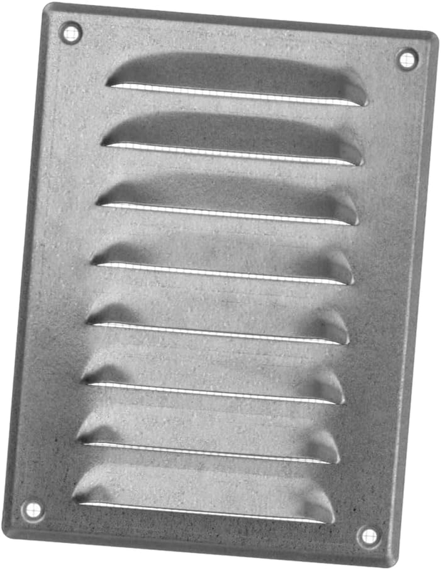 Galvanised Metal Air Vent Grille Cover with Insect Mesh 140x190mm / 6x7" inch  -