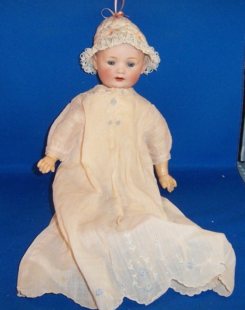 Antique Bisque Head Doll CABINET SIZE Nippon 14