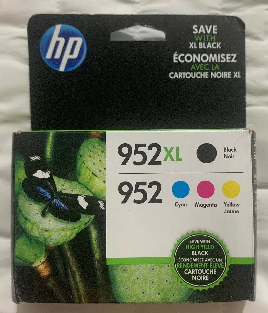 HP 952XL/952 Multi-Color Ink Cartridge Set N9K28AN F6U19AN N9K27AN Retail Box