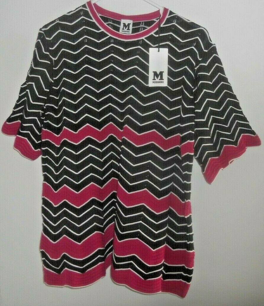 MISSONI 新品タグ付き　大きいサイズ　シルク刺繍チュニック　46 MISSONI 新品タグ付き 大きいサイズ シルク刺繍チュニック 46