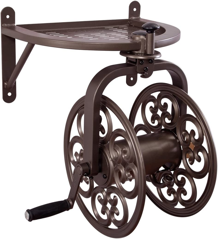 Liberty Garden 710 Navigator Rotating Garden Hose Reel, Holds 125-Feet of 5/8-In