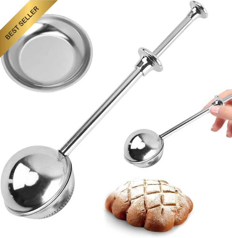 Flour Sifter Stainless Steel Flour Duster Powdered Sugar Shaker Duster Flour Pow