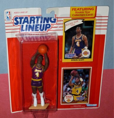 1990 BYRON SCOTT Los Angeles Lakers Rookie #4 sole Starting Lineup 1983 card