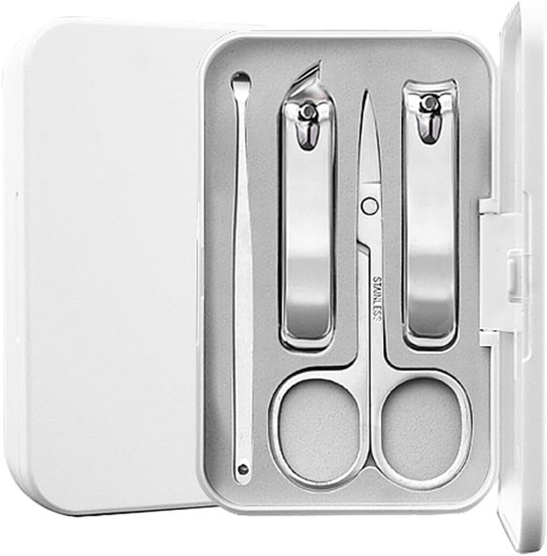 4PCS Nail Clipper Set & Nail Cutter Set, Sharp Straight & Curved & Slant Cutting