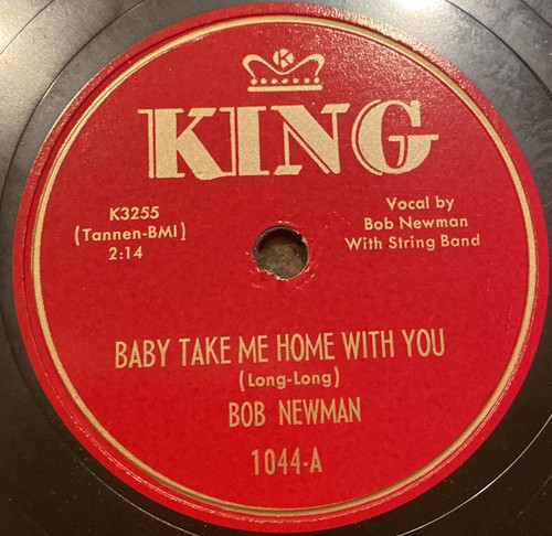 1952 COUNTRY Bob Newman String Band 78 rpm KING 1044 HAULIN