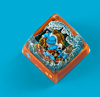 S-Craft Artisan Pokemon Blastoise Resin Keycap Cherry MX Mechanical Keyboard