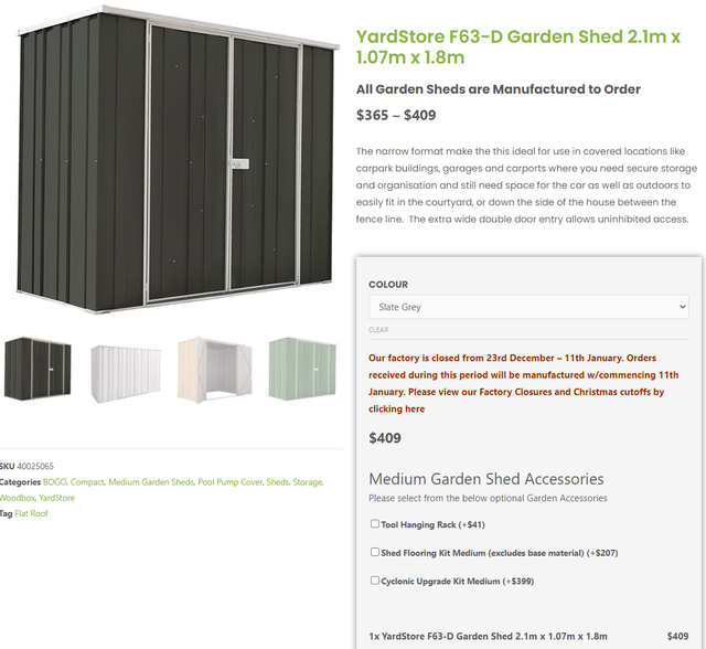 keter artisan 11x7 large outdoor storage/garden shed deco