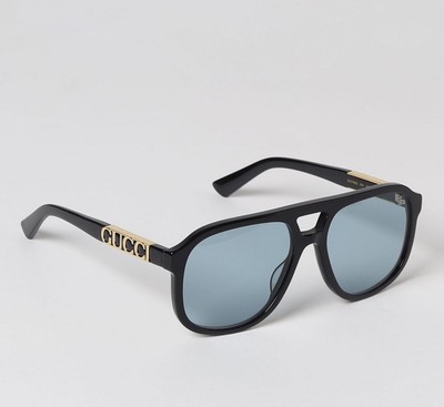 Pre-owned Gucci Gg1188s-004 Black Black Blue Sunglasses