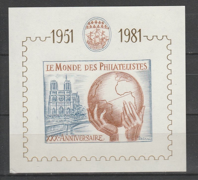 Bloc 30Ã¨ Anniversaire Le Monde Des PhilatÃ©Listes 1951 - 1981 GravÃ© Decaris