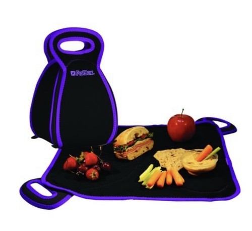 & Placemat - Charcoal/purple