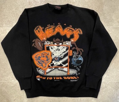 Vintage Chicago Bears Football Bad To The Bone TAZ Warner Brothers Sweatshirt L
