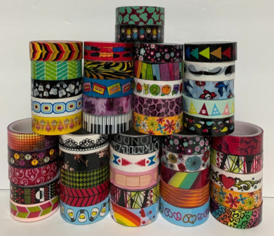 Deco Tape 47 Rolls Scrapbooking Crafter's Square gaming glitter Arts & Crafts
