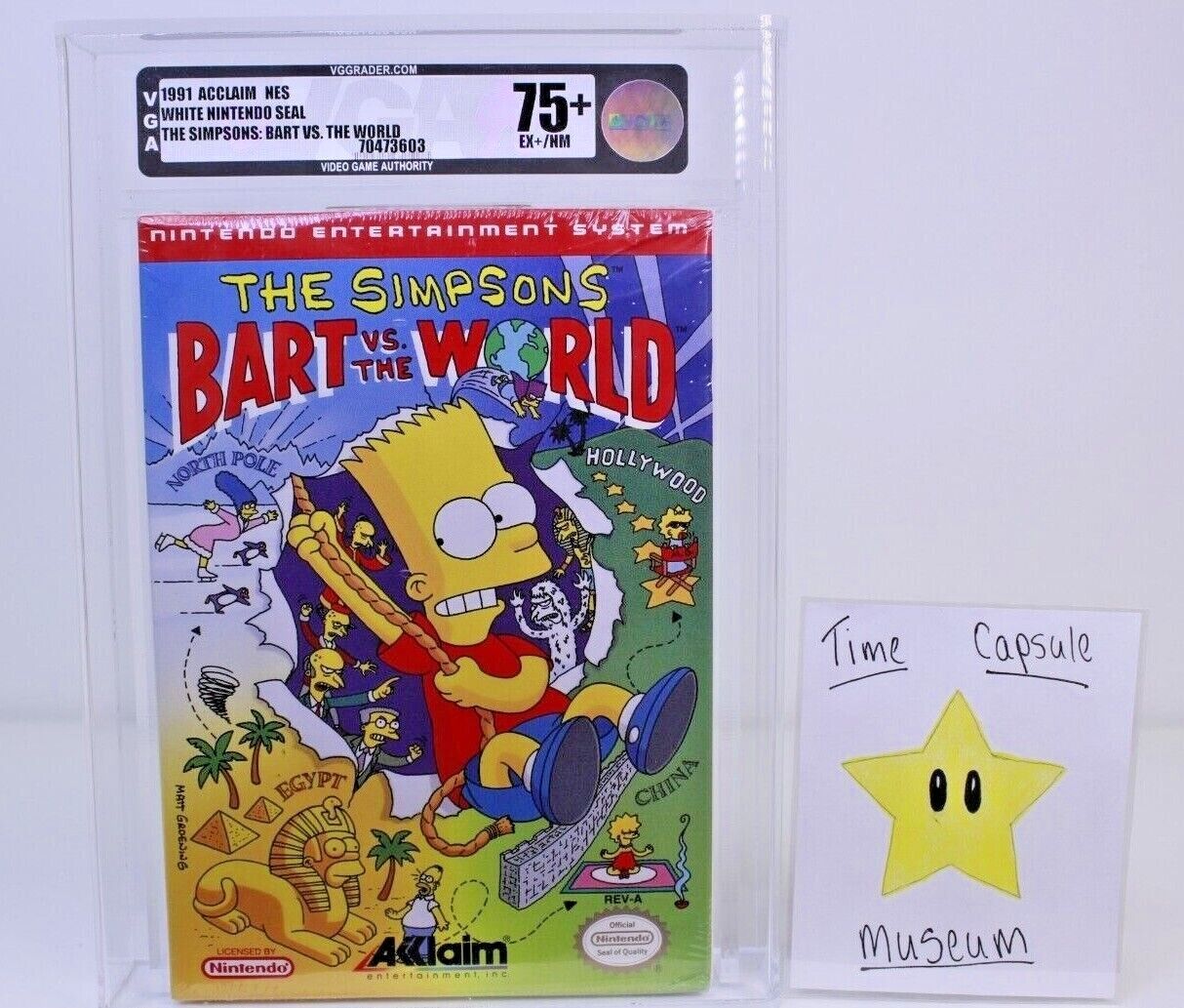 The Simpsons Bart vs. the World New Nintendo NES Sealed WATA The Simpsons Bart vs. the World New Nintendo NES Sealed WATA