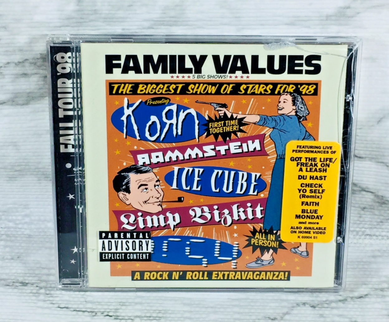 FAMILY VALUES TOUR '98 (1999) CD (FULL ALBUM) RAP ROCK KORN ICE