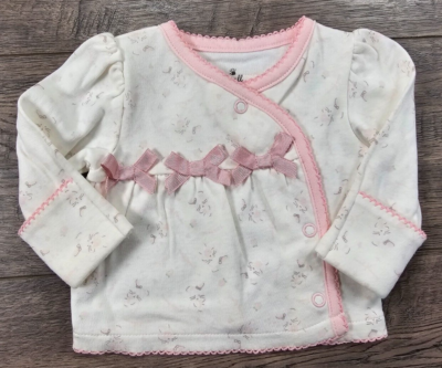 Baby Girl Clothes Nwot Small Wonders Preemie Pink Bunny Bow Diaper Shirt