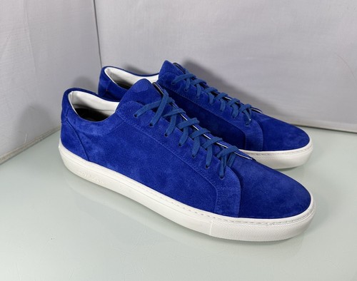 Del Toro シューズ 28cm Del Toro Men's Blue Suede Leather Low Lace Up Sneakers Shoes