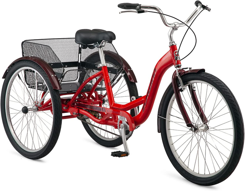 Meridian Adult Tricycle Bike, 24 & 26-Inch 3 Wheels, Low Ste