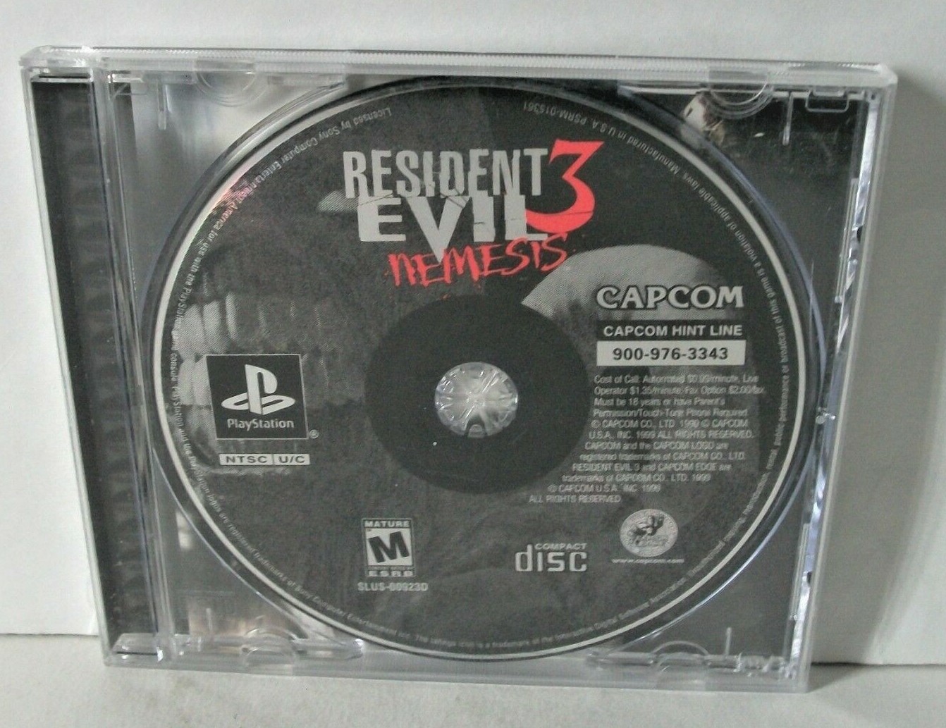 Resident Evil 3 Nemesis PS1 PlayStation 1 Game Disc Case