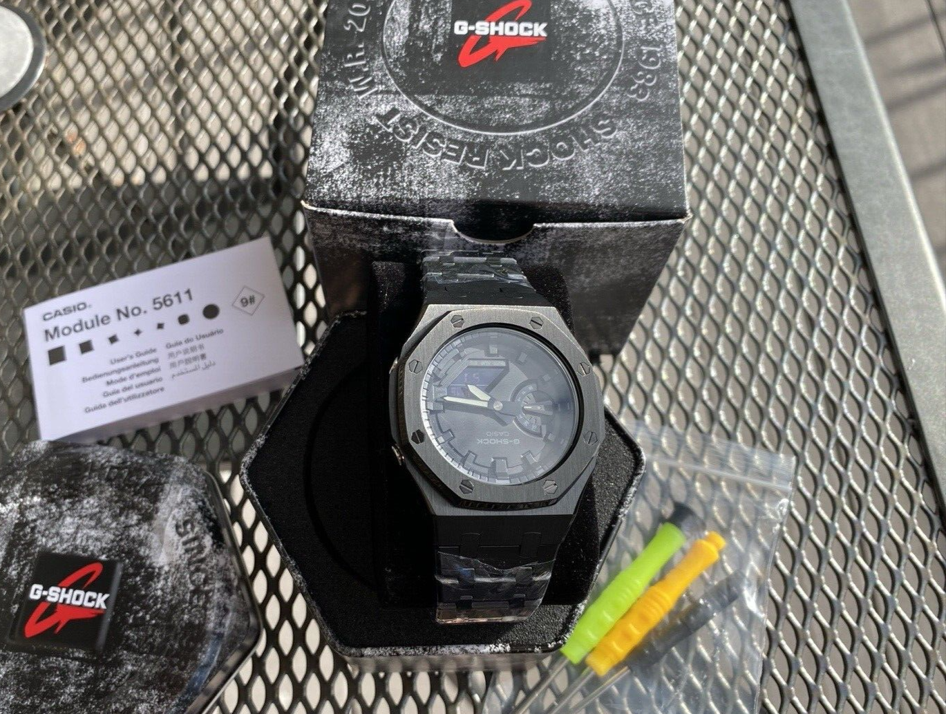 Pre-owned Casio G-shock Ga2100 Custom Mod All Black Color