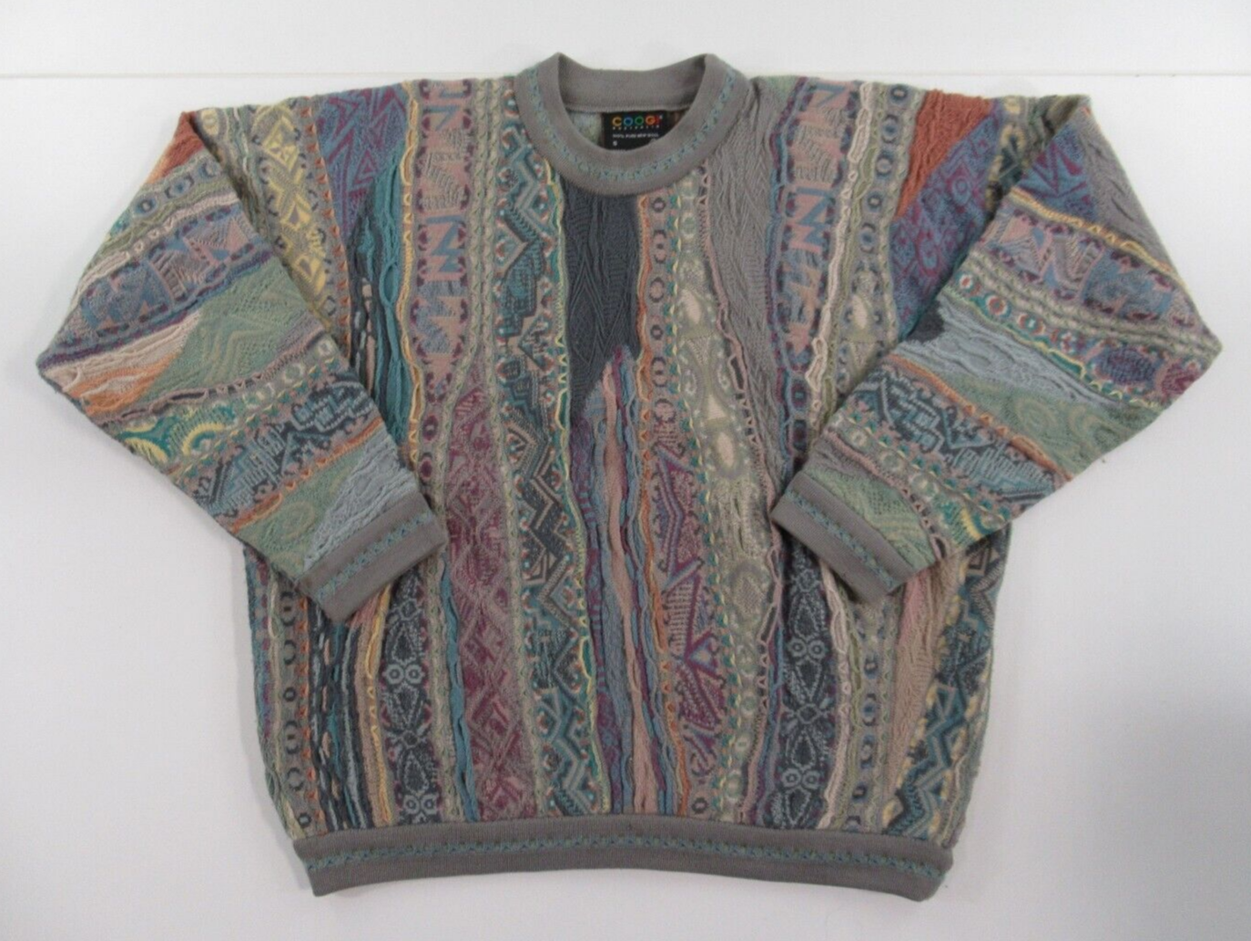 【USA古着】old-coogi 3d knit pure new wool 90's COOGI 3D Knit Sweater S / クージー 3Dニット ウール