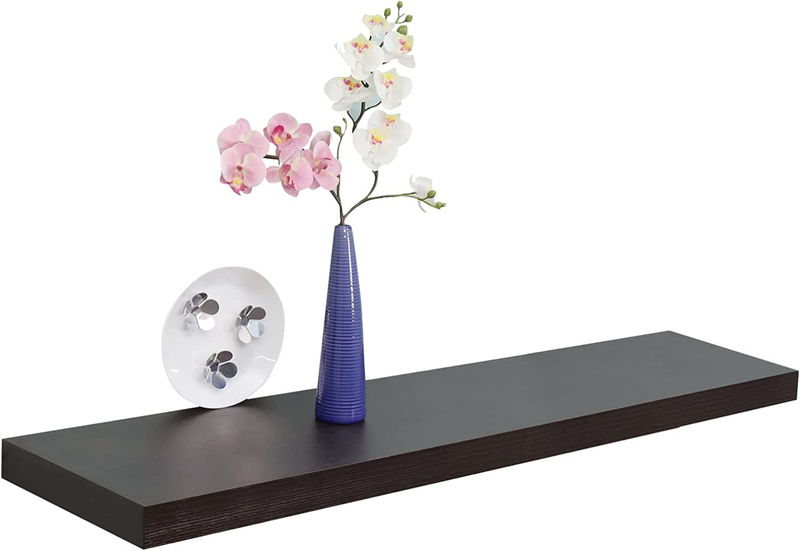 12" Deep Floating Shelves Espresso, Espresso Floating Shelve