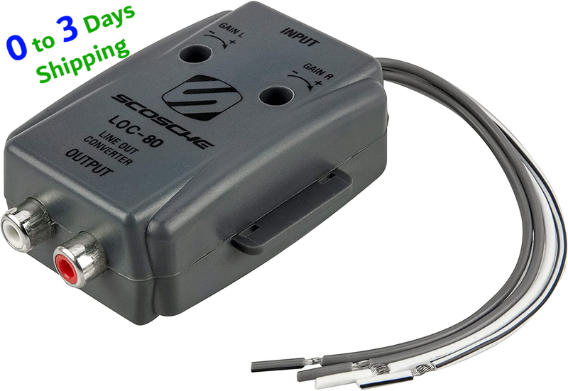 LOC80 Line Output Converter Adjustable Amplifier Add on Module for Car Stereo, 2