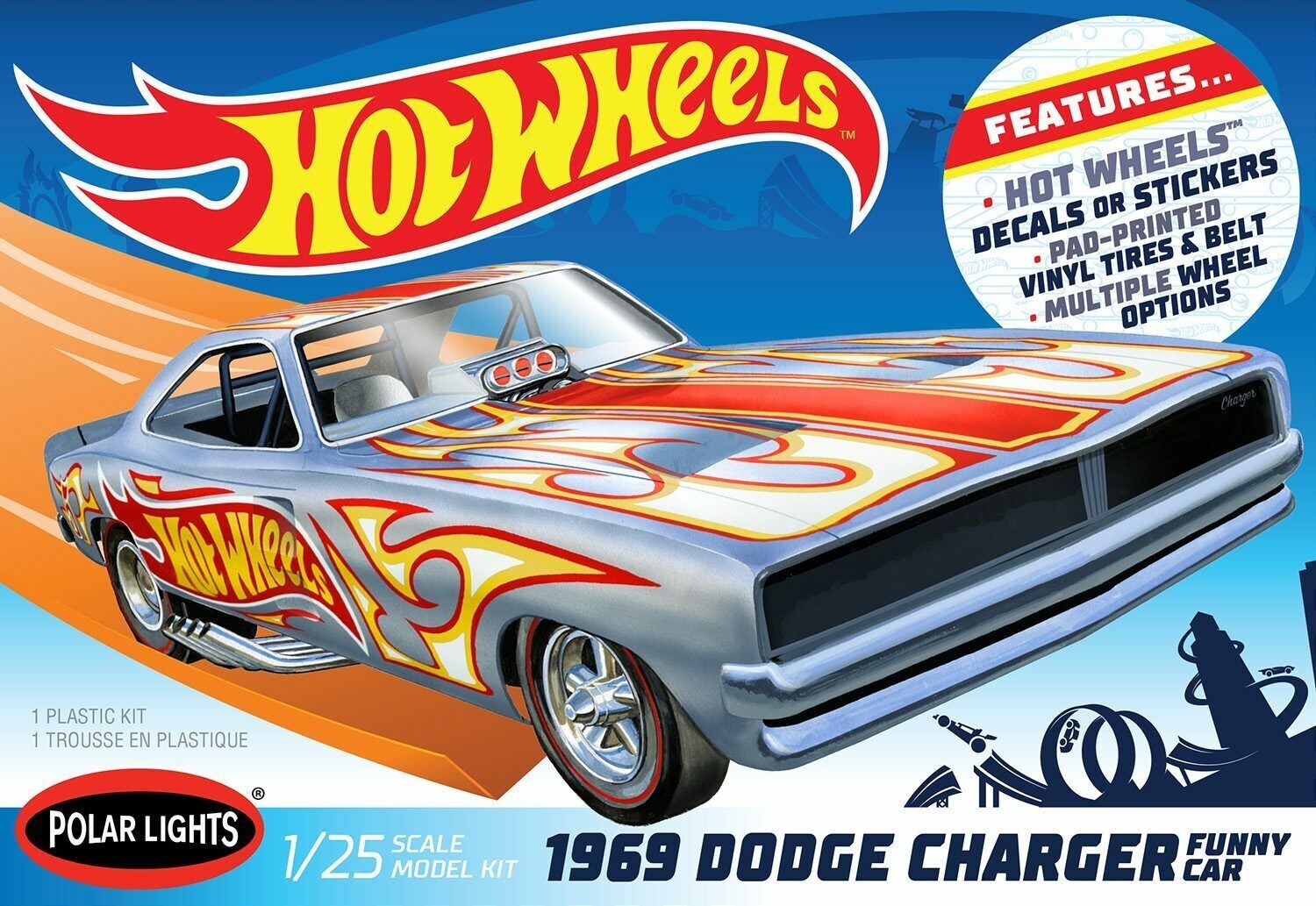 ミニカー Hot Wheels '69 Charger Funny Car Model Kit '69 Dodge Charger Funny Car 'Hot Wheels'1/25 Scale