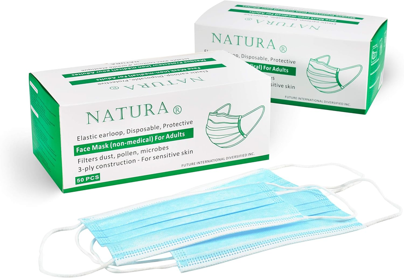 "" Unisex Face Masks, 3-ply, with ear loops, 200 /pack