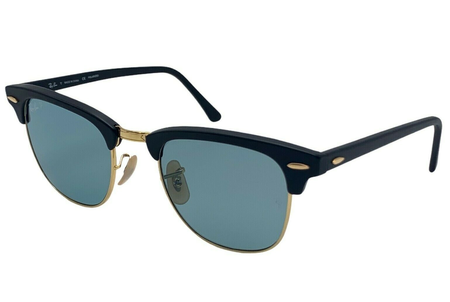 美品　Ray-Ban CLUBMASTER RB3016 1354/r5 Ray-Ban RB3016-1354/R5 CLUBMASTER Sunglasses, Black and