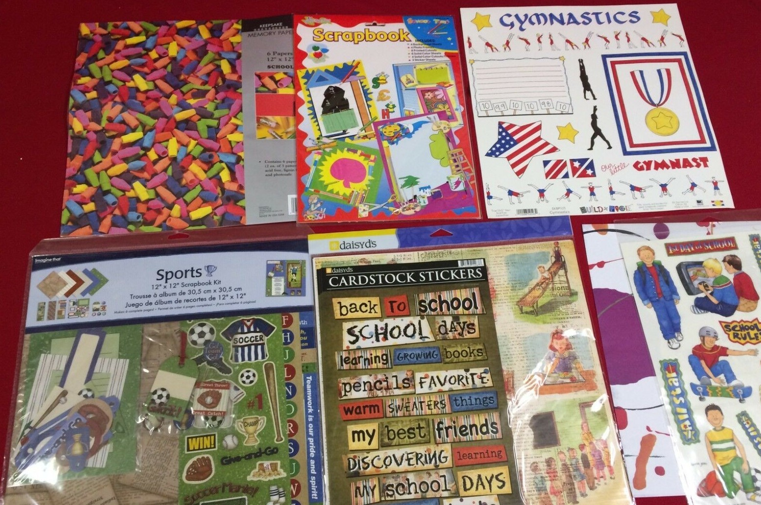 Large Wholesale Lot of Scrapbooking Papers, Stickers, Supplies, Etc #101