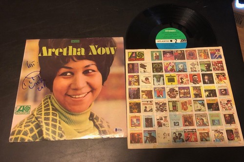Aretha Franklin Signed Aretha Now Album Vinyl Record LP Auto Becket COA
