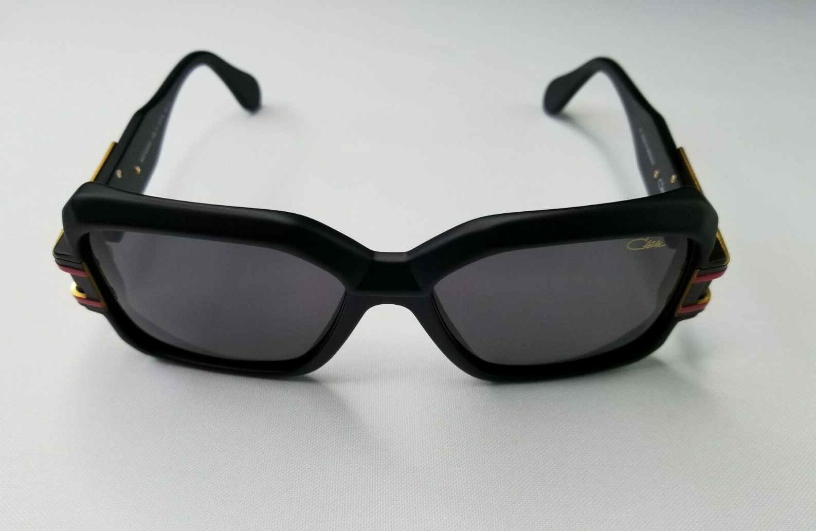 Pre-owned Cazal Legends Mod. 623/302 Col. 011 Matte Black Red Sunglasses Made In Germany In Gray