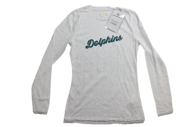 All Sport Couture NFL Womens Miami Dolphins Hail Mary Burnout Shirt NWT XS-L