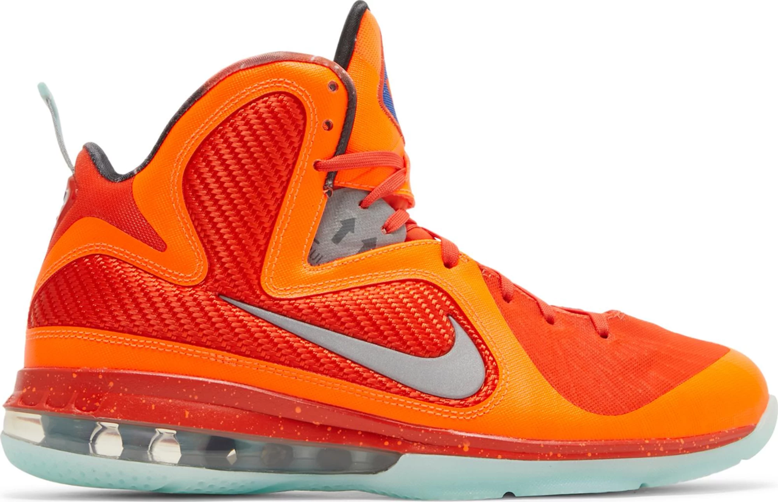 

Мужские кроссовки Nike Lebron IX 9 Big Bang 2022 Total Orange Silver DH8006-800 11, Оранжевый, Nike LeBron 9