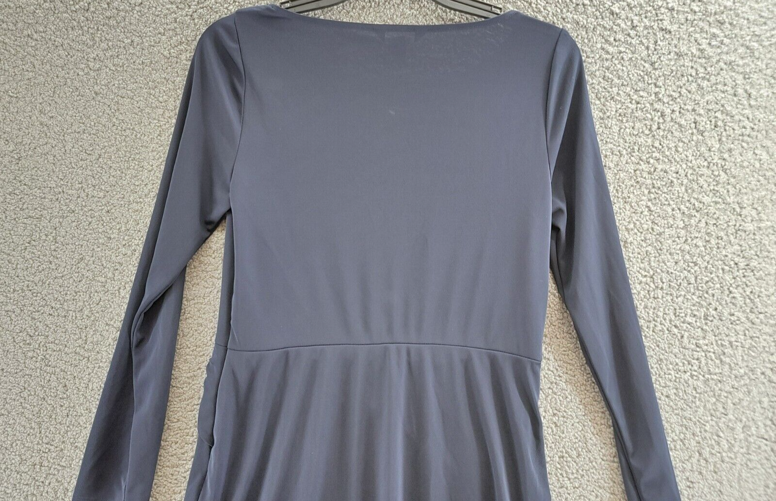 Lauren Ralph Lauren Buckle-Trim Stretch Jersey Dress Women's 10 Navy Long Sleeve - Picture 11 of 16