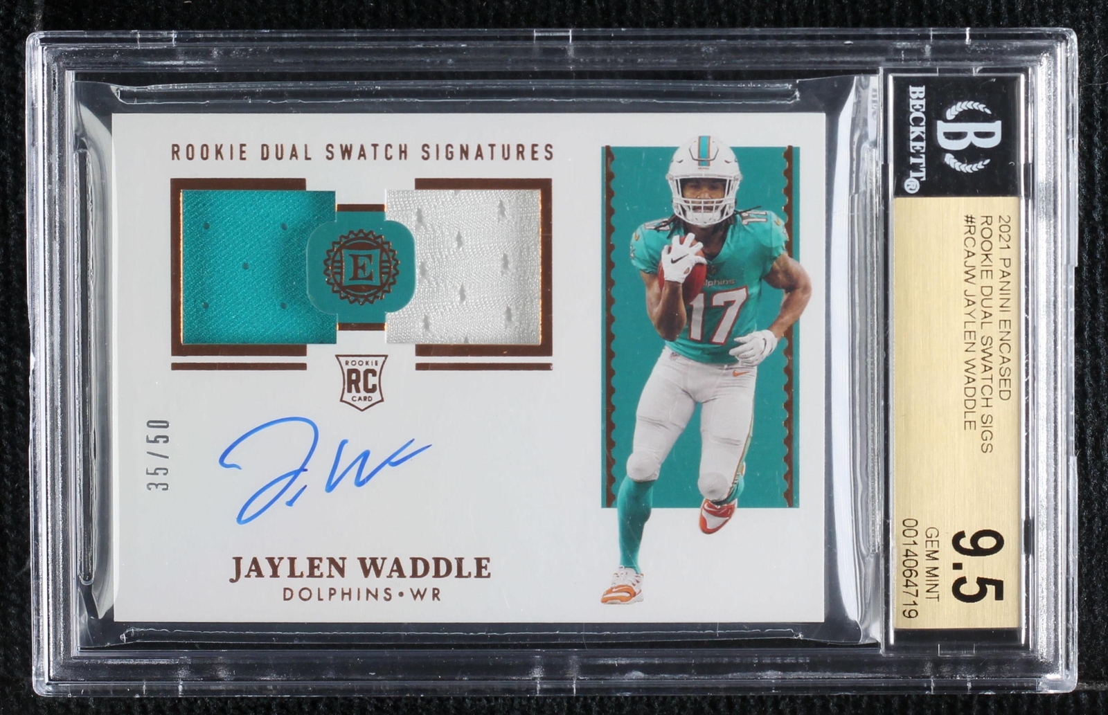 2021 Panini Encased Jaylen Waddle #RCA-13