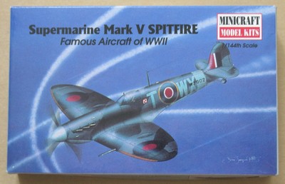 Minicraft 14412 1/144 Scale Supermarine Spitfire Mk V model kit contents sealed