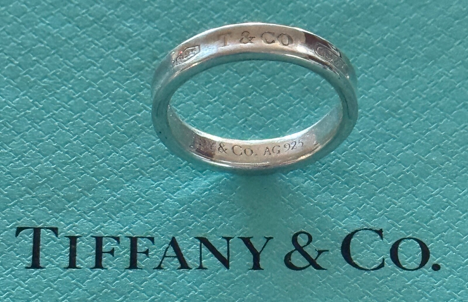 Tiffany & Co. 1837 Ring Narrow Sterling Silver 925 Size 10