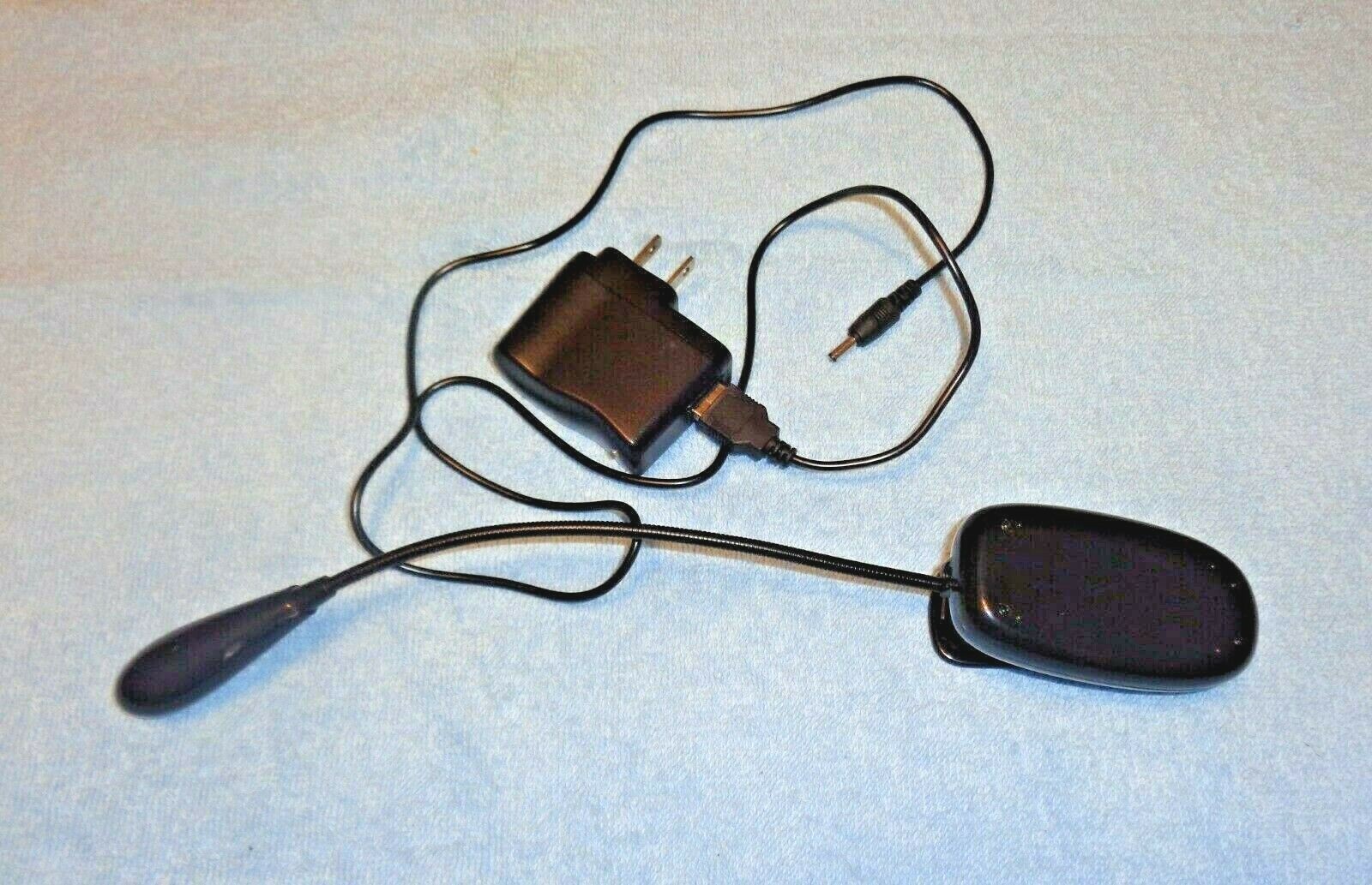 LuminoLite- 4 LED Clip On Reading Light w/ Charger- 2 Levels Brightness