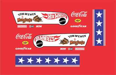 Universal Water Slide Decals For Hot Wheels '55 Chevy Gasser MONGOOSE V2 290