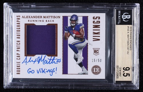 2019 Panini Encased Alexander Mattison #102